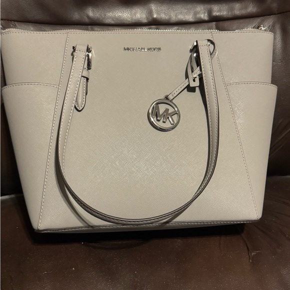 Michael Kors  Large Grey Leather Tote - Picture 1 of 5